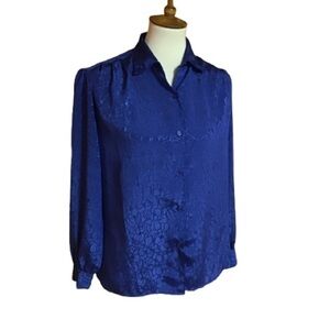 Vintage 90s dressy blue blouse